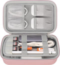 Elonbo Hard Travel Cords Organizer Universal Small Electronic Accessories Carrying Case for Chargers Cable MacBook Adapter Magic Mouse Apple Pencil USB Flash Disk Tech Portable Storage Bag, Rose Gold by Elonbo