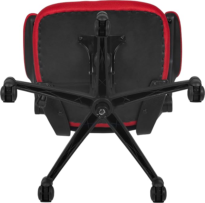 Flash Furniture Mesh Swivel Ergonomic Office Chair with Flip-Up Arms, Red | Mid-Back, Mesh Back - Image 12