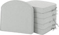 Outdoor Chair Cushions, D Shaped, Set of 6, 18.5 x 16, Light Greye | Fade-Resistant, Water-Resistant, Patio Furniture Seat Chair Pads Replacement, Non-Slip Bottom with Ties, Removable Cover by Unknown