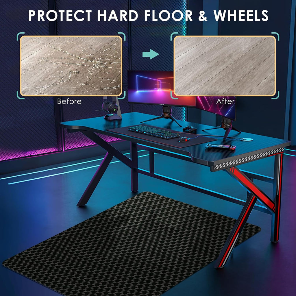 Vicwe Office Chair Mat for Hardwood Floor, 48" x 40" Chair Mat, Anti-Slip - Image 2