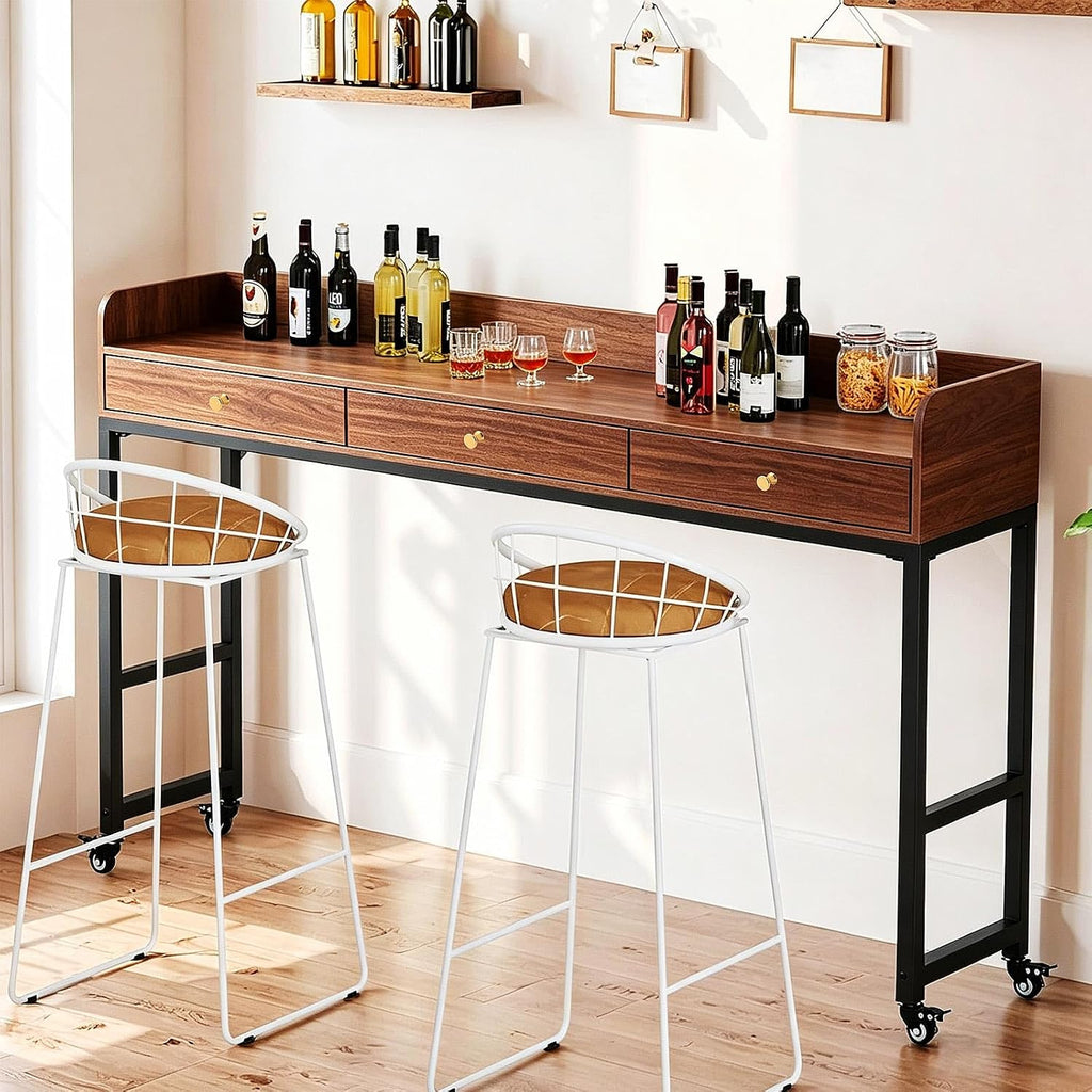 Overbed Table with Wheels, Rolling Bed Desk & Vanity Stand - Image 5