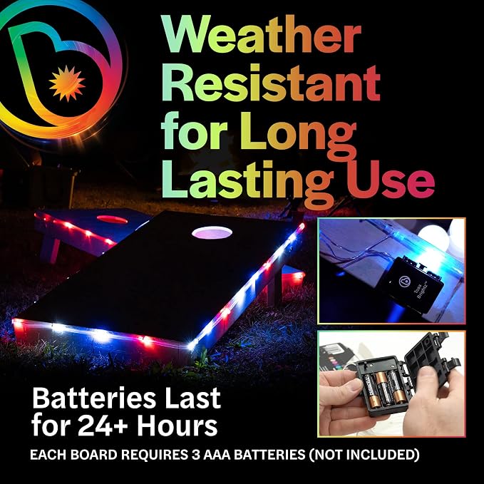 TossBrightz LED Cornhole Lights (Set of Two) - Weather Resistant Kit - Image 7