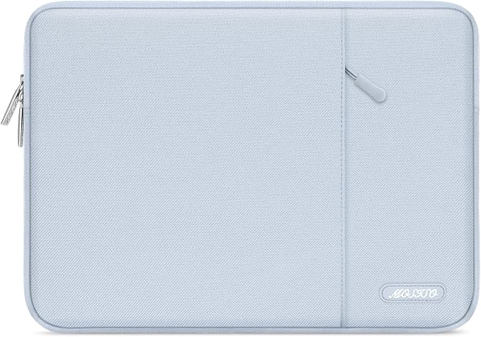 MOSISO Laptop Case 14 inch, Laptop Sleeve Bag with Pocket | Compatible with HP Lenovo Dell ASUS Acer, HP Stream, Dell Latitude, Polyester Vertical Computer Bag, Baby Blue by MOSISO