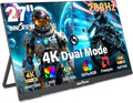 InnoView 27 Inch Monitor Dual Mode 4K UHD 120Hz/FHD 288Hz Larger Monitor, USB-C HDMI Computer Display HDR IPS Gaming Monitor, Kickstand, Speakers, for PC, MAC, Phone, PS4, Xbox, Switch by InnoView