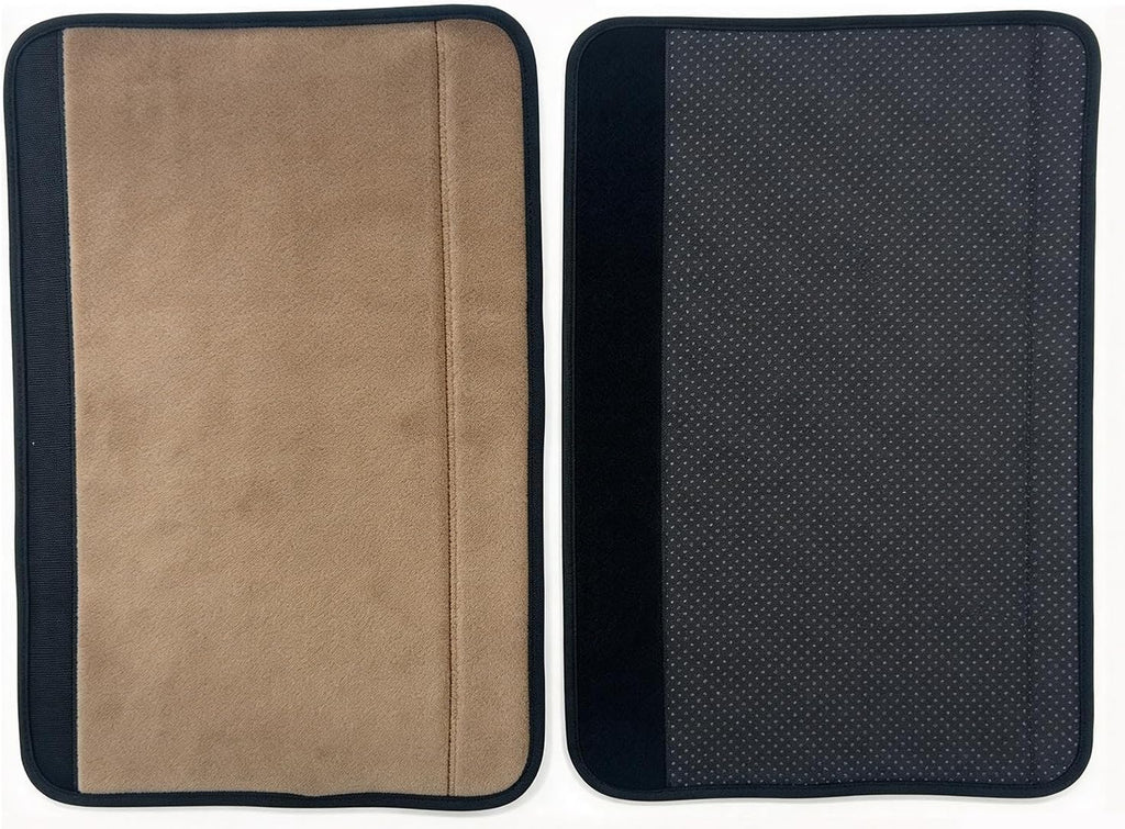 Wanty 2 Pieces Home Office Polyester Removable Durable Machine Washable Office Chair Armrest Slipcovers Covers Protect Armrests (Brown) - Image 2