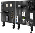 VIVO Black Clamp-on 60 x 24 inch Desk Pegboard, PP-DK30B-2 by VIVO