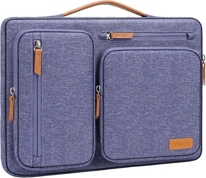 MOSISO 360 Protective Laptop Case 13.3 inch, 13-13.3 inch Laptop Sleeve | Compatible with MacBook Air/Pro 13 / Pro 14,HP Dell Acer ASUS, Side Open Carrying Case with 4 Zipper Pockets,Purple Orchid by MOSISO