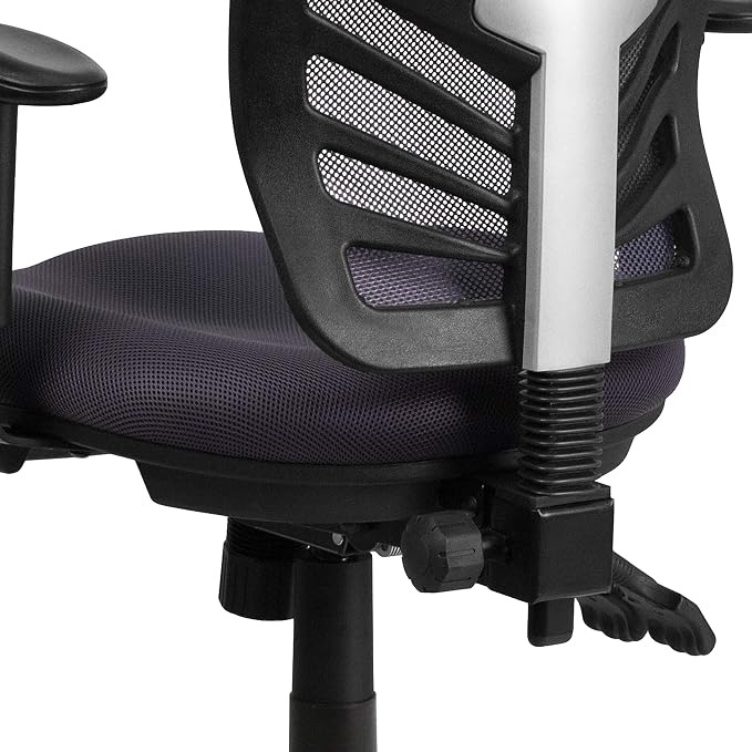 Flash Furniture Mid-Back Dark Gray Mesh Multifunction Executive Swivel Ergonomic Office Chair with Adjustable Arms - Image 8