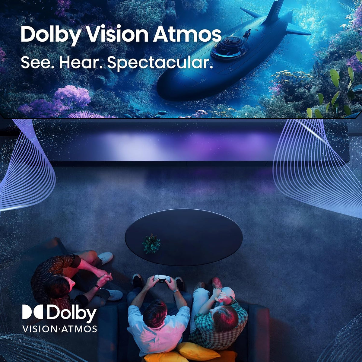 Hisense 100" Class E6 Series QLED 4K UHD Smart Fire TV (100E6QF, 2025 Model) - QLED, Native 144Hz, Dolby Vision IQ · Atmos, Motion Rate 240, HDR 10+, Game Mode Pro, Voice Remote with Alexa - Image 6