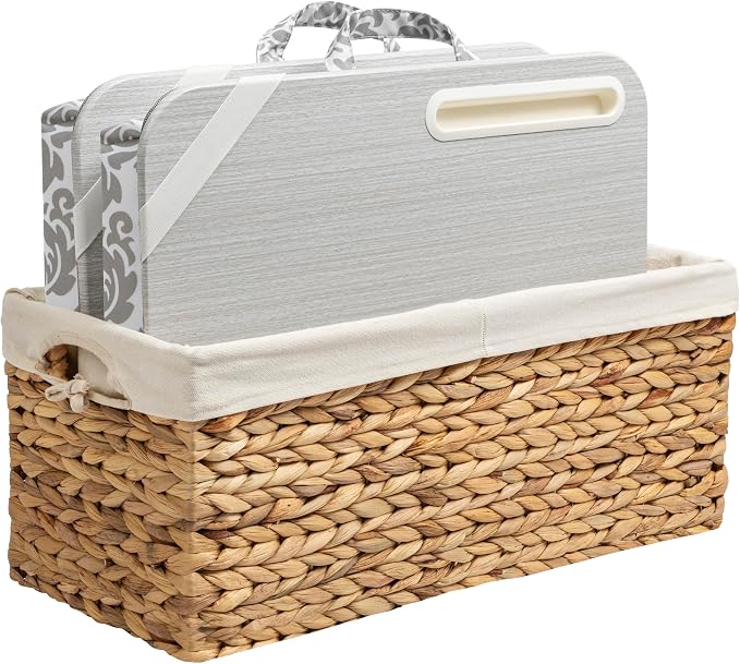 LAPGEAR Designer Lap Desk – Gray Damask, 2-Pack with Storage Basket by LapGear