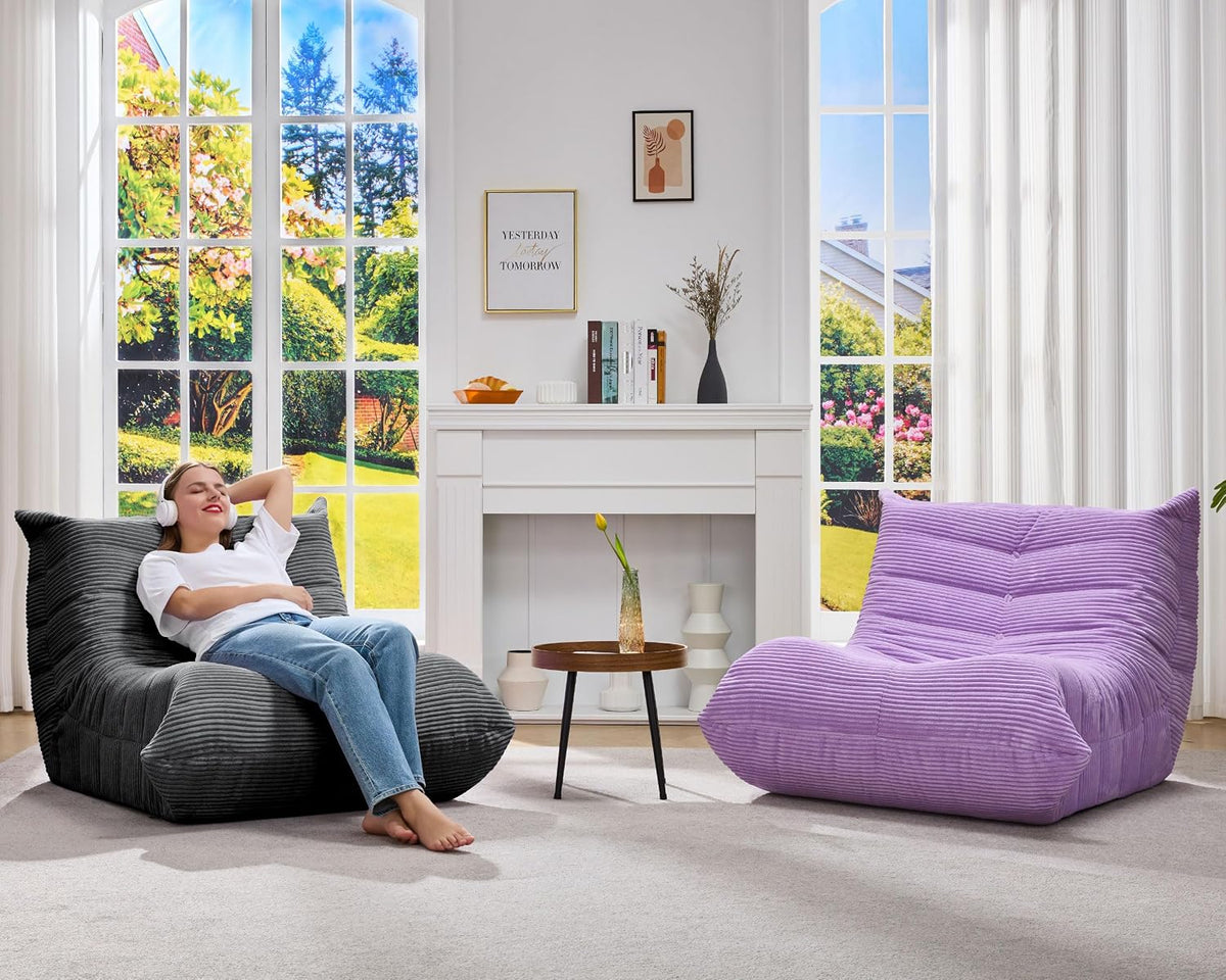 Hobestluk Big Bean Bag Chairs for Adults Fireside BeanBag Couch Togo Sofa - Image 8