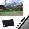 Adhesive Mouse Pad - Peel and Sticks to Any Surface - Travel Mouse Pad, Sticky for Any Surface - Excellent Tracking - Mountain Lake by GeckoTravelTech