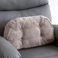 HIGOGOGO Lumbar Support Pillow for Recliner Chair/Accent Chair/Couch/Office Chair, Tufted Corduroy Back Support Cushion for Elderly, Recliner Cushions for Back Rest, Pain Relief, Reading, Grey by HIGOGOGO