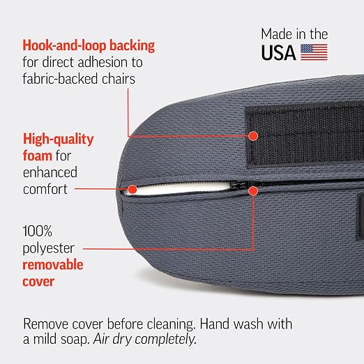OPTP The Original McKenzie SuperRoll – Low Profile Lumbar Pillow, USA-Made | Office chair lumbar support, car back support seat cushions and travel, the preferred lumbar cushion by physical therapists - Image 6