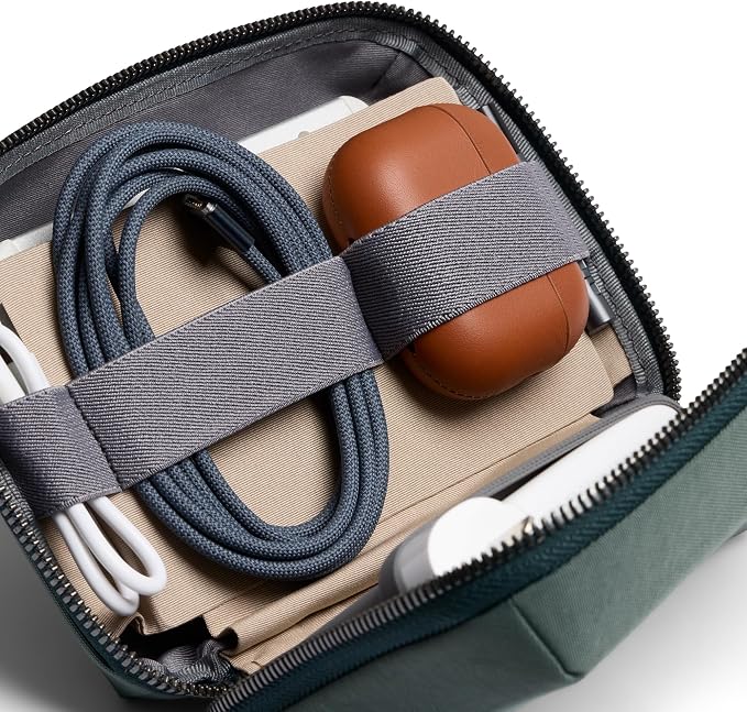 Bellroy Tech Kit Compact, Tech Accessories Organizer - Everglade | Compact tech organizer for a charger, cables, a mouse, a power bank, USB keys and dongles - Image 3