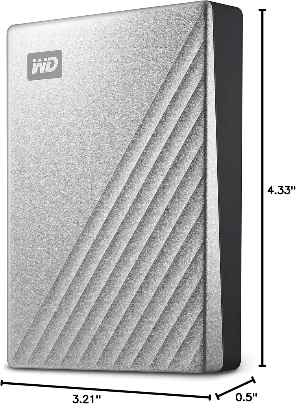 WD 2TB My Passport Ultra, Silver, Portable External Hard Drive, backup software with defense against ransomware, and password protection, USB-C and USB 3.1 - WDBC3C0020BSL-WESN - Image 6