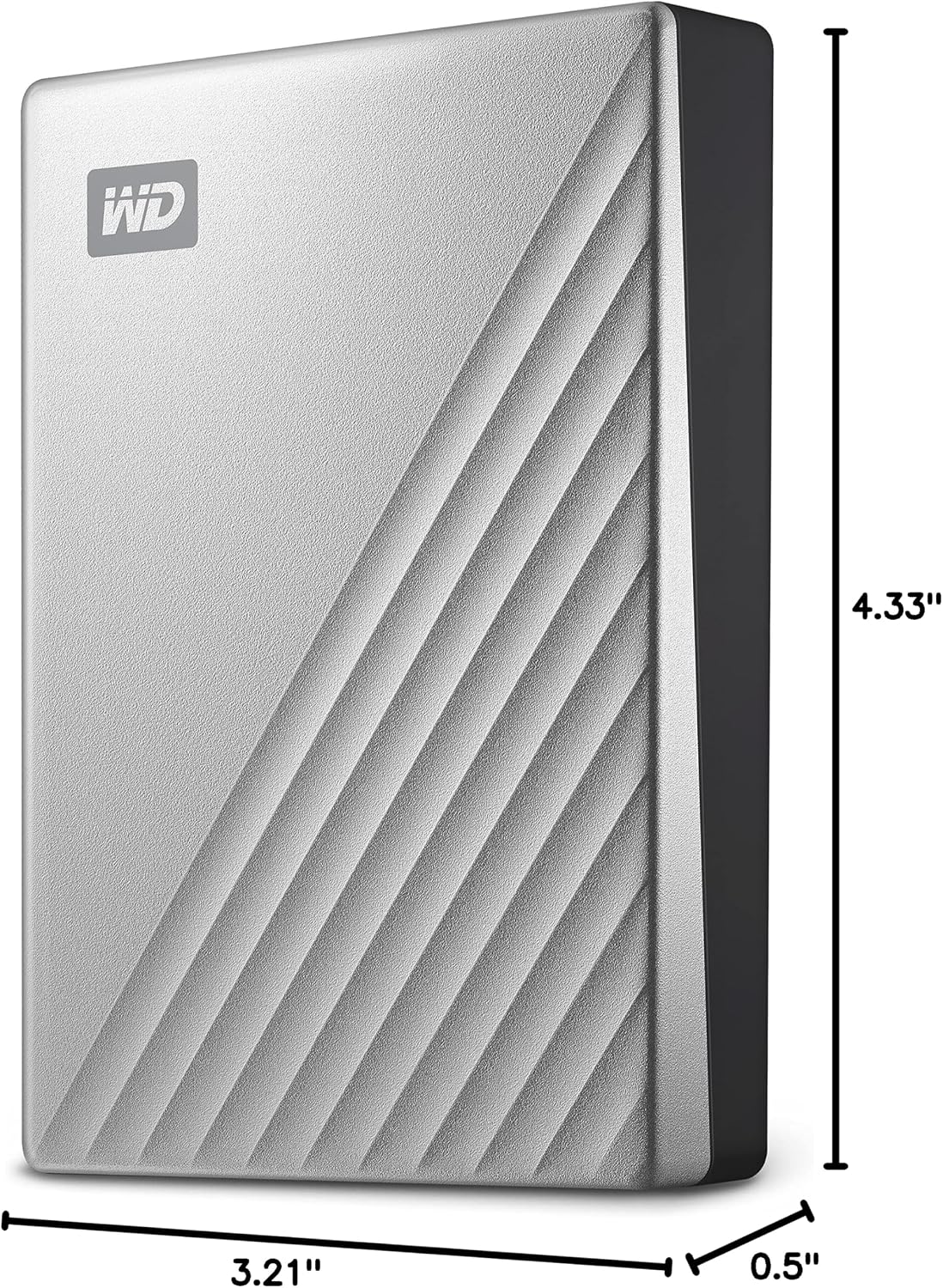 WD 2TB My Passport Ultra, Silver, Portable External Hard Drive, backup software with defense against ransomware, and password protection, USB-C and USB 3.1 - WDBC3C0020BSL-WESN - Image 6