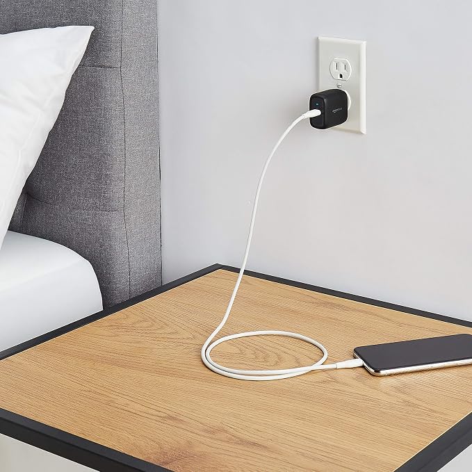 Amazon Basics 30W One-Port Foldable GaN USB-C Wall Charger with Power Delivery PD for Tablets & Phones (iPhone 16/15/14/13/12/11/X, iPad, Samsung, and More), Compact Travel Charger, Non-PPS, Black - Image 7