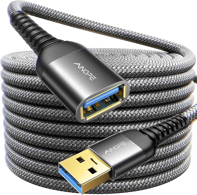 AINOPE USB Extension Cable,USB Extender,USB 3.0 Extension Cable, Male to Female Cord High Data Transfer Compatible with Webcam,USBKeyboard,Flash Drive,Hard Drive,Printer,3.3FT,Black by AINOPE10yearsforphoneaccessories