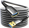 AINOPE USB Extension Cable,USB Extender,USB 3.0 Extension Cable, Male to Female Cord High Data Transfer Compatible with Webcam,Keyboard,Flash Drive,Hard Drive,Printer,16FT,Black by AINOPE10yearsforphoneaccessories