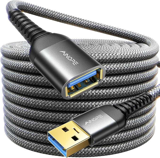 AINOPE USB Extension Cable,USB Extender,USB 3.0 Extension Cable, Male to Female Cord High Data Transfer Compatible with Webcam,USBKeyboard,Flash Drive,Hard Drive,Printer,3.3FT,Black - Image 7