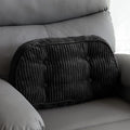 HIGOGOGO Lumbar Support Pillow for Recliner Chair/Accent Chair/Couch/Office Chair, Tufted Corduroy Back Support Cushion for Elderly, Recliner Cushions for Back Rest, Pain Relief, Reading, Black by HIGOGOGO