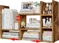 NUTIKAS Desk Shelves Desktop Organizer Shlef - Rustic Office Organization for Top of Desk Organizers and Accessories Corner Bookshelf Table Top Shelving Small Hutch Decorations for Office by NUTIKAS