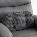 HIGOGOGO Lumbar Support Pillow for Recliner Chair/Accent Chair/Couch/Office Chair, Tufted Corduroy Back Support Cushion for Elderly, Recliner Cushions for Back Rest, Pain Relief, Reading, Dark Grey by HIGOGOGO