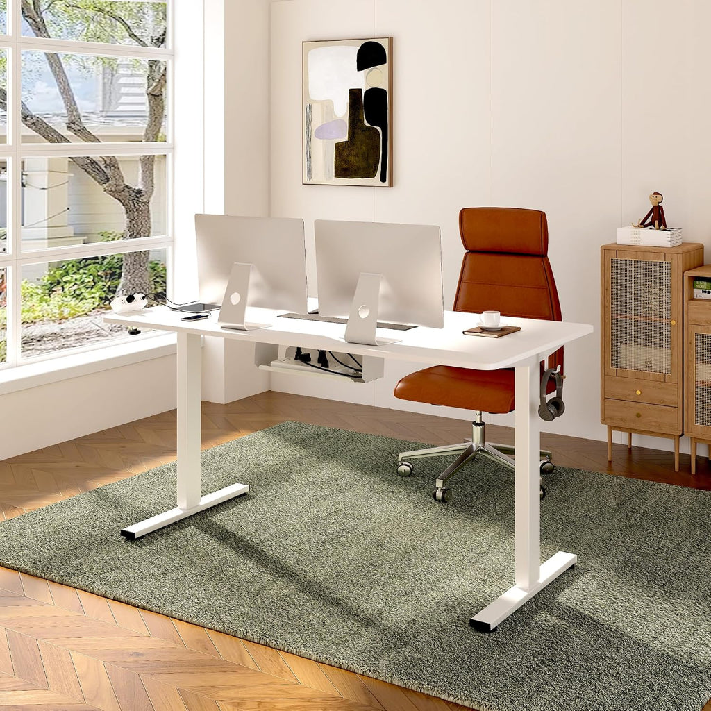 FLEXISPOT EN2 48"x24" Standing Desk with Power Strip Bundle, White - Image 2