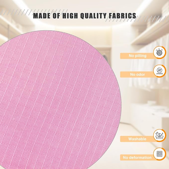 Hanging Closet Organizer 6-Shelf, Oxford Fabric Wardrobe Storage, Pink | Easy-mount foldable design holds clothes, handbags, shoes & accessories; washable Oxford fabric, sturdy and space-saving. - Image 4