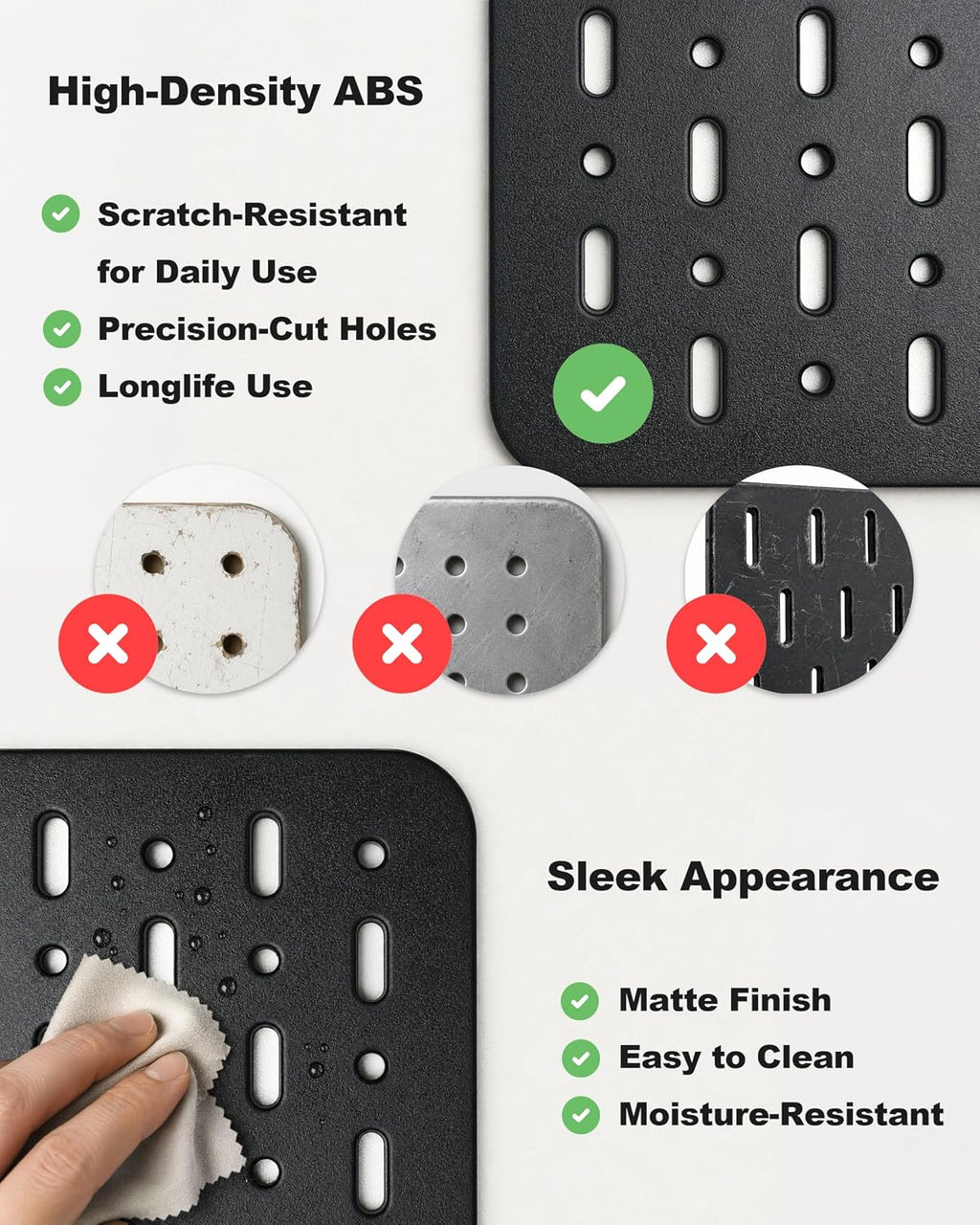 Clamp-On Desk Pegboard Organizer, 14 Accessories, Black - Image 3