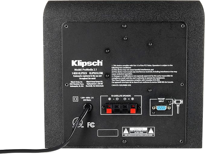 Klipsch ProMedia 2.1 THX Certified Computer Speaker System (Black) - Image 8