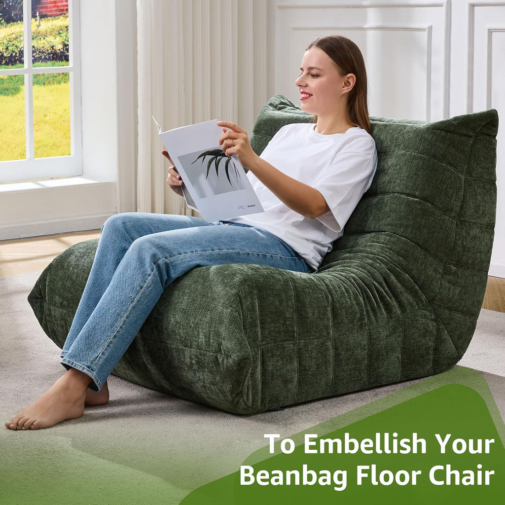 Hobestluk Adults Bean Bag Chair Faux Fur BeanBag Couch for Living Room - Image 6
