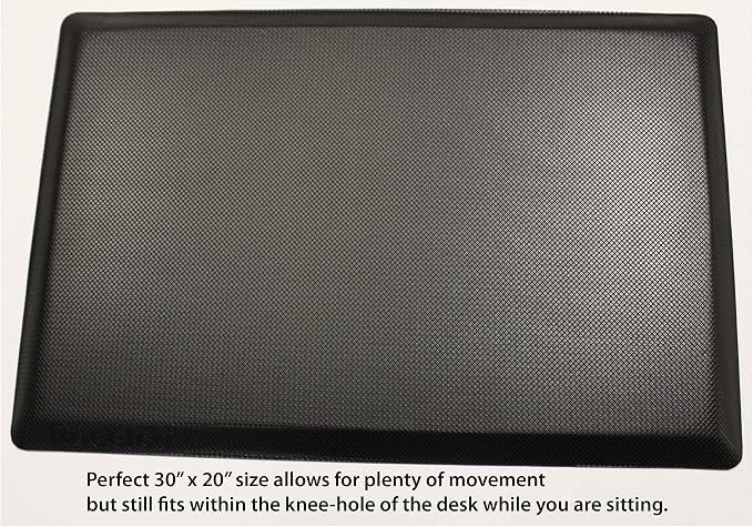 Rocelco 32" Height Adjustable Standing Desk Converter with Anti Fatigue Mat BUNDLE - Sit Stand Up Dual Monitor Riser - Computer Workstation - Large Retractable Keyboard Tray - Black (R ADRB-MAFM) - Image 6