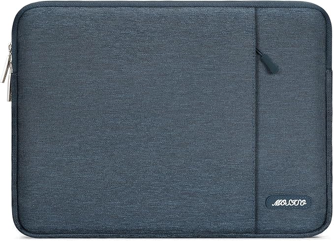 MOSISO Laptop Case 13.3 inch, 13-13.3 inch Laptop Sleeve Bag with Pocket | Compatible with MacBook Air/Pro 13/Pro 14 M5 M4 M3 M2 M1, HP Dell ASUS Lenovo, Polyester Vertical Computer Bag, Haze Blue by MOSISO