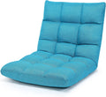 Giantex Floor Sofa Chair Video Gaming Chair with 14 Adjustable Position, Padded Back Support Floor Cushioned Seat, Folding Lazy Chair for Meditation, Reading, Watching, Living Room Recliner(Turquoise) by GIANTEX