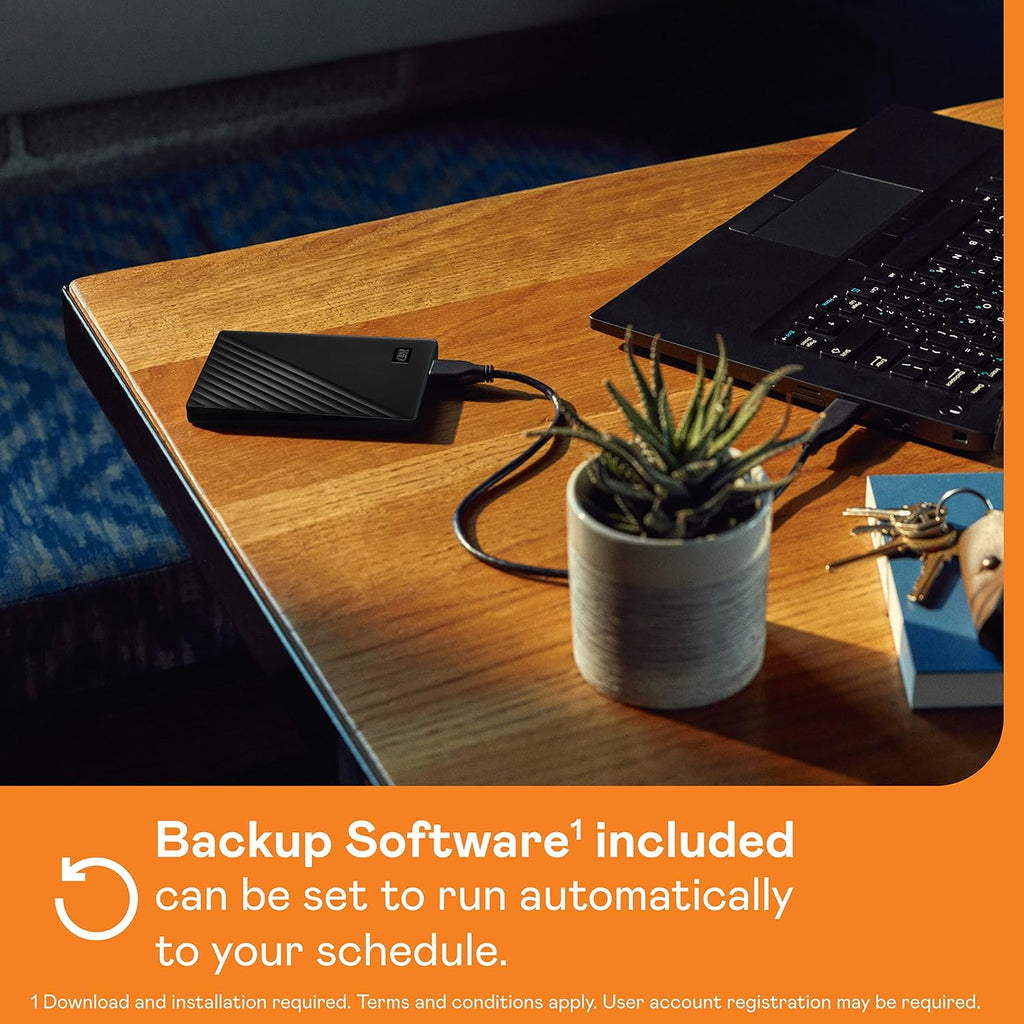 WD 6TB My Passport, Portable External Hard Drive, Black, Backup Software with Defense Against ransomware, and Password Protection, USB 3.1/USB 3.0 Compatible - WDBR9S0060BBK-WESN - Image 4