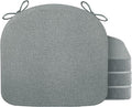 Nordjager Chair Cushions for Dining Chairs, 4 Pack Memory Foam Cushion | 2.5" Thick Chair Cushion; Waterproof Surface with 17" x 16" Size for Kitchen & Dining Chairs, Secure Ties and Washable Cover. by Nordjager