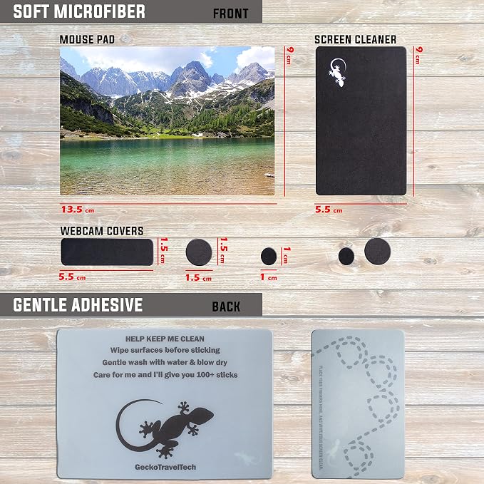 Adhesive Mouse Pad - Peel and Sticks to Any Surface - Travel Mouse Pad, Sticky for Any Surface - Excellent Tracking - Mountain Lake - Image 5
