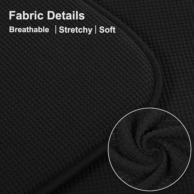 Shinnwa Dining Chair Cushions 2 Pack, Non Slip Indoor Chair Pads, U-Shaped Kitchen Seat Cushions, Set of 2, 15 x 16 Inches, Black - Image 2