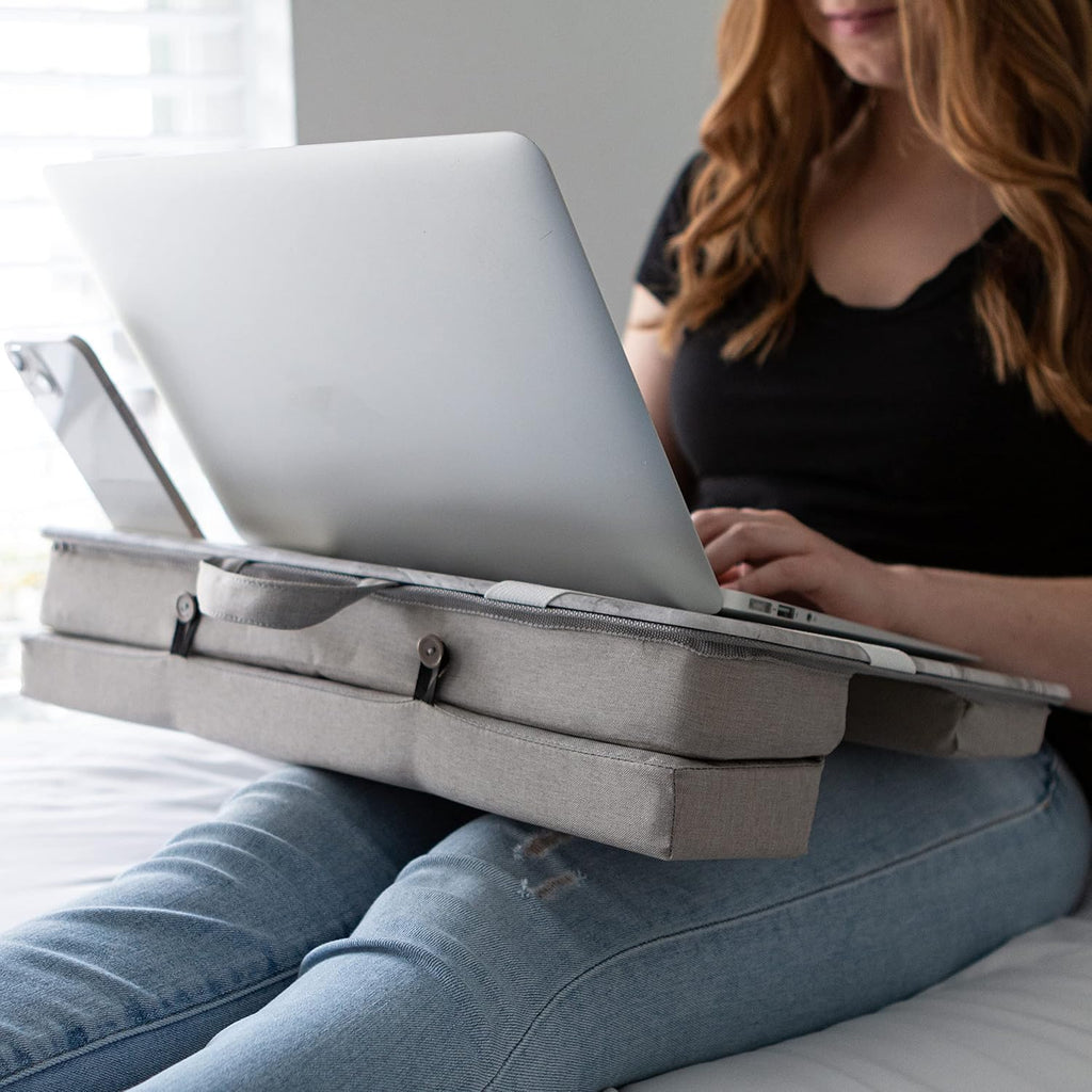 LAPGEAR Elevation Lap Desk – White Marble, Fits 15.6” Laptops - Image 6