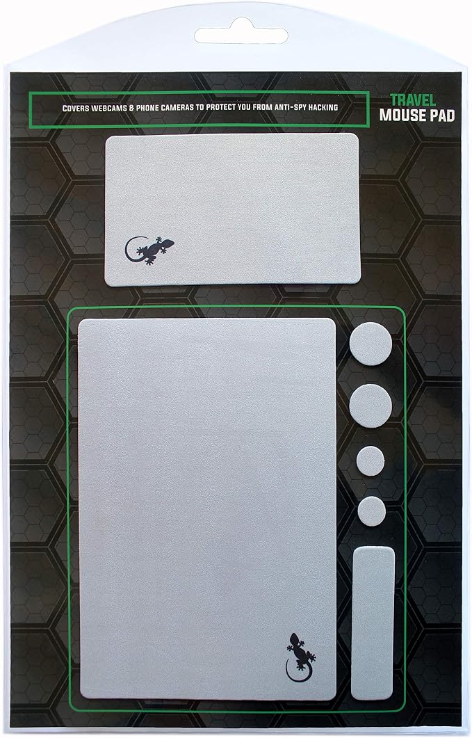 Mouse Pad Adhesive Bottom - Sticks to Any Surface - Portable - Webcam Covers and Screen Cleaner Included (Silver) - Image 8
