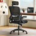 Ergonomic Office Chair,Mesh Office Chair with Lumbar Support,High Back Desk Chair with Flip-up Arms,400 lbs Big and Tall Computer Chair with Headrest,Comfy Desk Chairs by NexthroOfficeChair