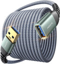 AINOPE USB Extension Cable 10FT USB 3.0 Extender Male to Female Cord Grey | 5Gbps High Data Transfer for Printer Webcam Flash Drive Hard Drive Hub Keyboard Mouse Camera Playstation Xbox and More by AINOPE10yearsforphoneaccessories
