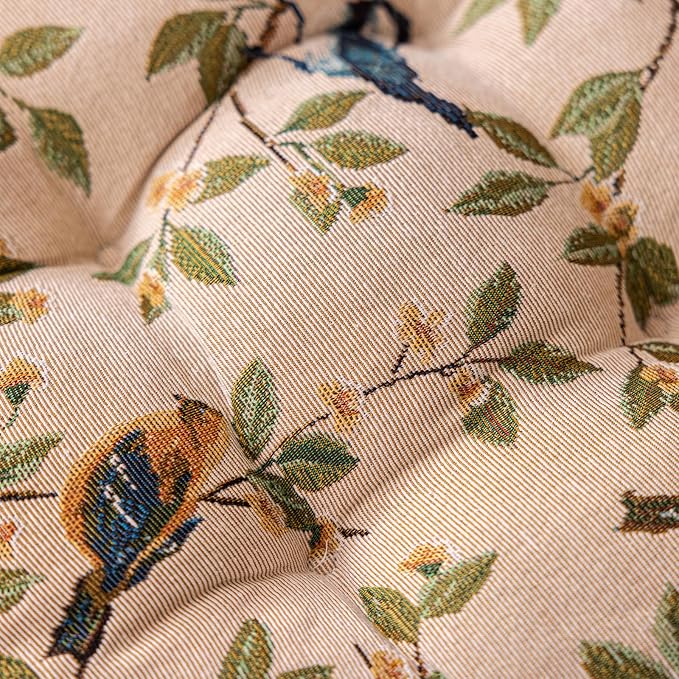 vctops Farmhouse Bird Print Chair Cushions with Ties U-Shaped Soft Comfortable Chair Pads Non Slip Seat Cushions for Indoor Dining Room and Kitchen Chairs (White,16"x16") - Image 7