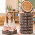 Floor Cushions For Kids 8Pack, Round Flexible Classroom Seating, 15 inch | Tree Stump Floor Pillows For Elementary, Daycare & Reading Nook, Removable Machine Washable Cover, Safe Sitting Pillow by DegreesofComfort