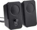 Amazon Basics AC-Powered Computer Speakers for Desktop or Laptop PC with Volume Control, Headphone Jack, Black (US Version) by AmazonBasics