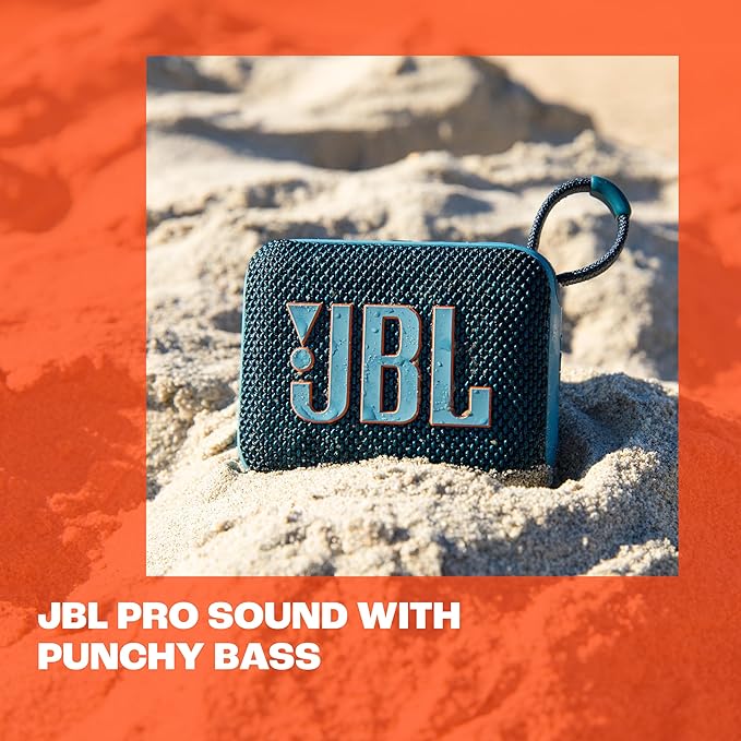 JBL Go 4 - Ultra-Portable Bluetooth Speaker - Blue | Ultra-portable JBL Pro Sound with punchier bass, Up to 7 hours of playtime plus 2 hours with Playtime Boost - Image 4