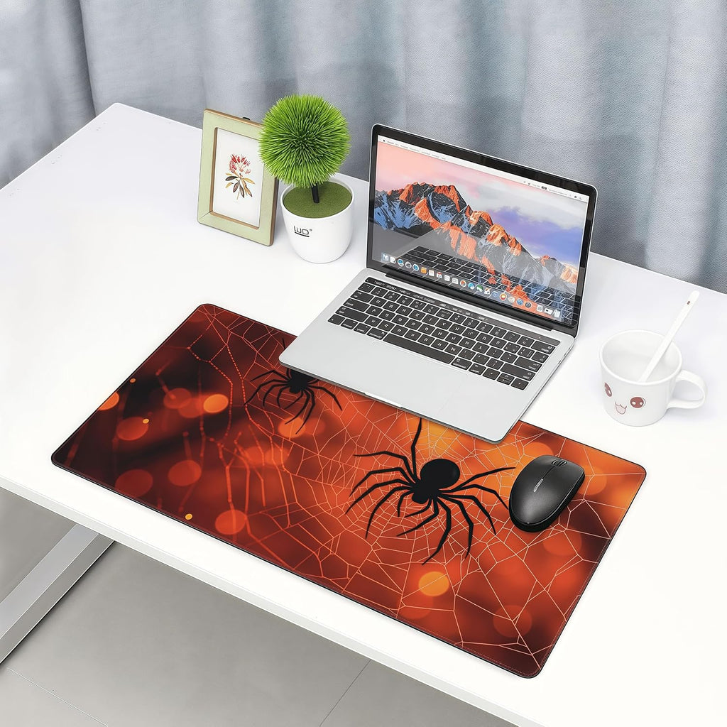 Large Fantasy Forest Jellyfish Gaming Mouse Pad - Blacklight Fairytale Waterproof Desk Mat, 35.4 X 15.8 Inch Extended Non-Slip Rubber Base for Office & Home - Image 6