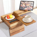 Acacia Wood Couch Arm Tray, 13.4 x 10.3 x 9.5 inches by Thoueyren